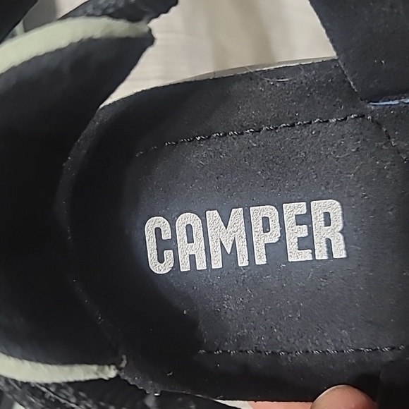 Camper New Oruga Slingback Black Strap Open-Toe Leather Sandals Sz 39 (US 8.5) - Picture 7 of 14
